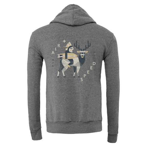 NATIVE PULL OVER HOODIE - Heather Grey