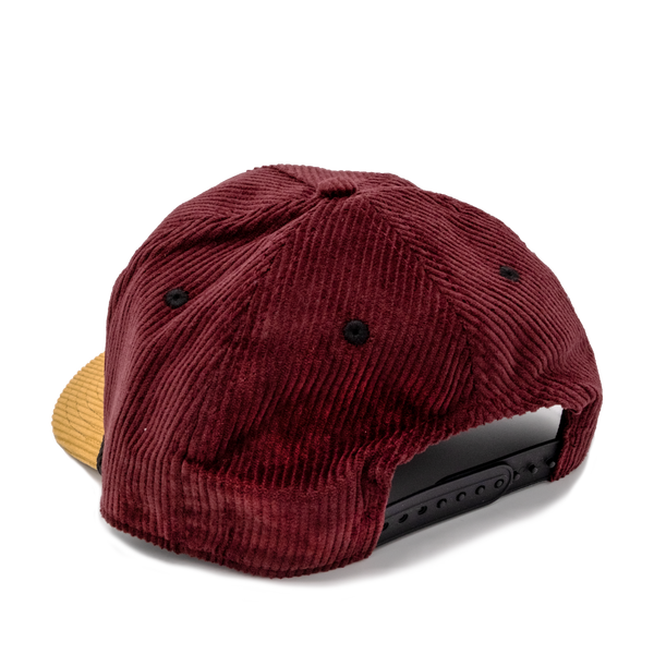 SIMPLE TIMES CORDUROY HAT - Maroon & Bronze