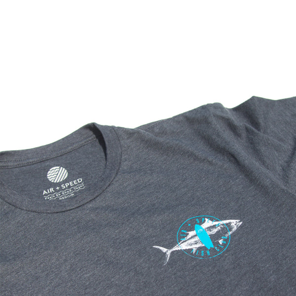 FISH CLUB T-SHIRT - Charcoal